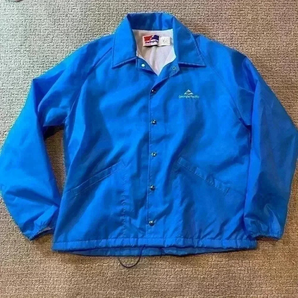 Swingster Vintage Georgia Pacific jacket size‎ Large color light Blue